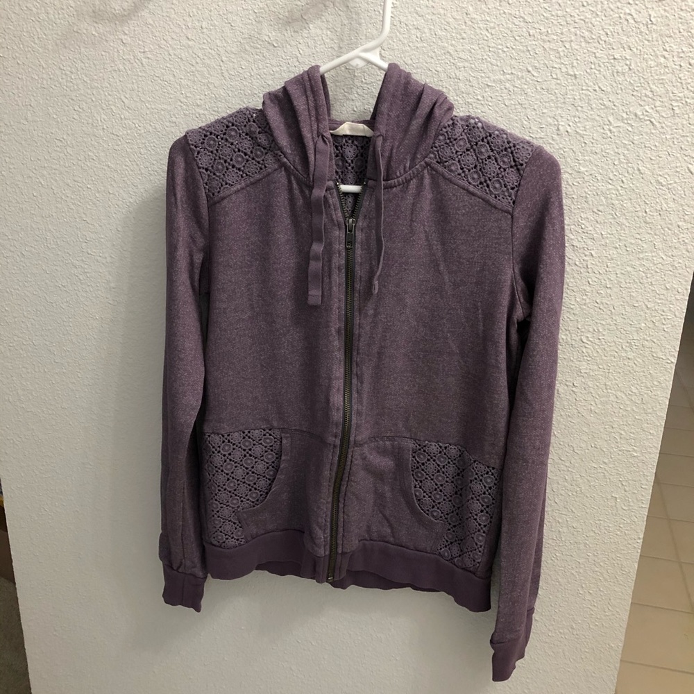 Nordstrom Sun & Shadow Lavender Zip-up Hoodie